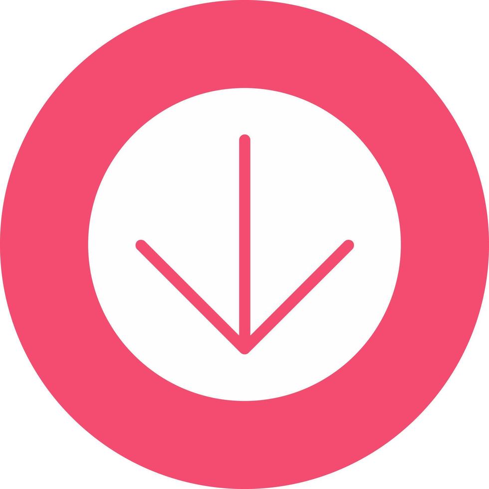 flecha círculo abajo vector icono diseño