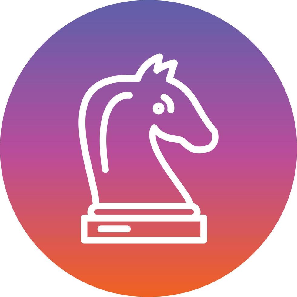 Chess Knight Vector Icon Design