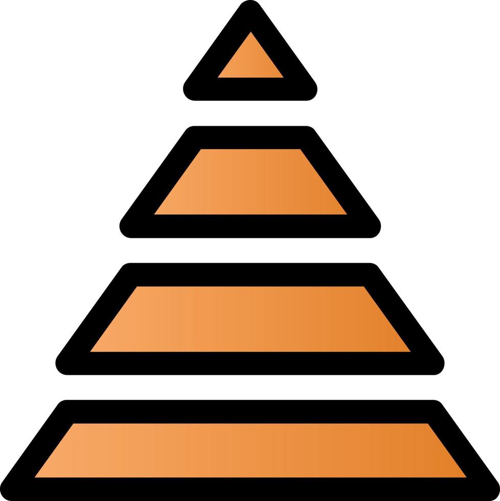 Pyramid Chart Vector Icon Design