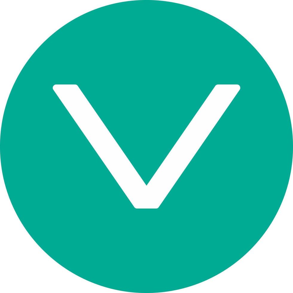 Angle Down Vector Icon Design