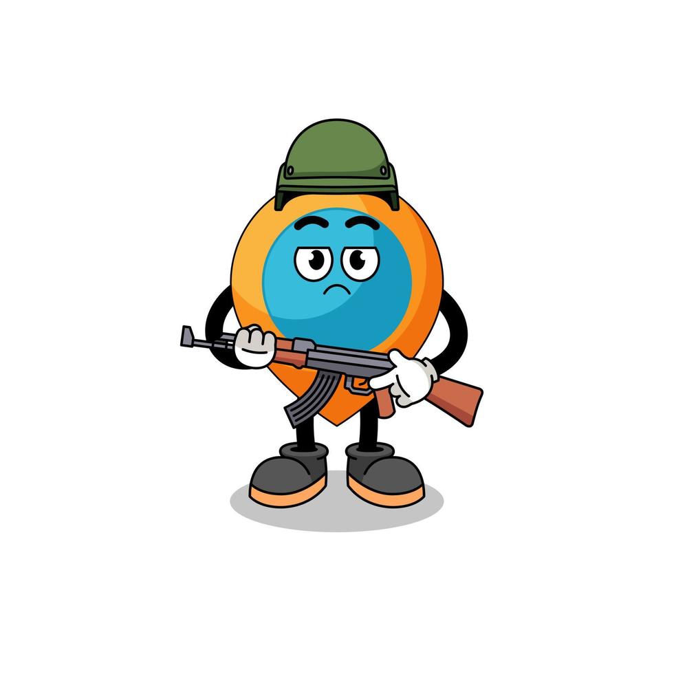 Cartoon of location symbol soldier vector