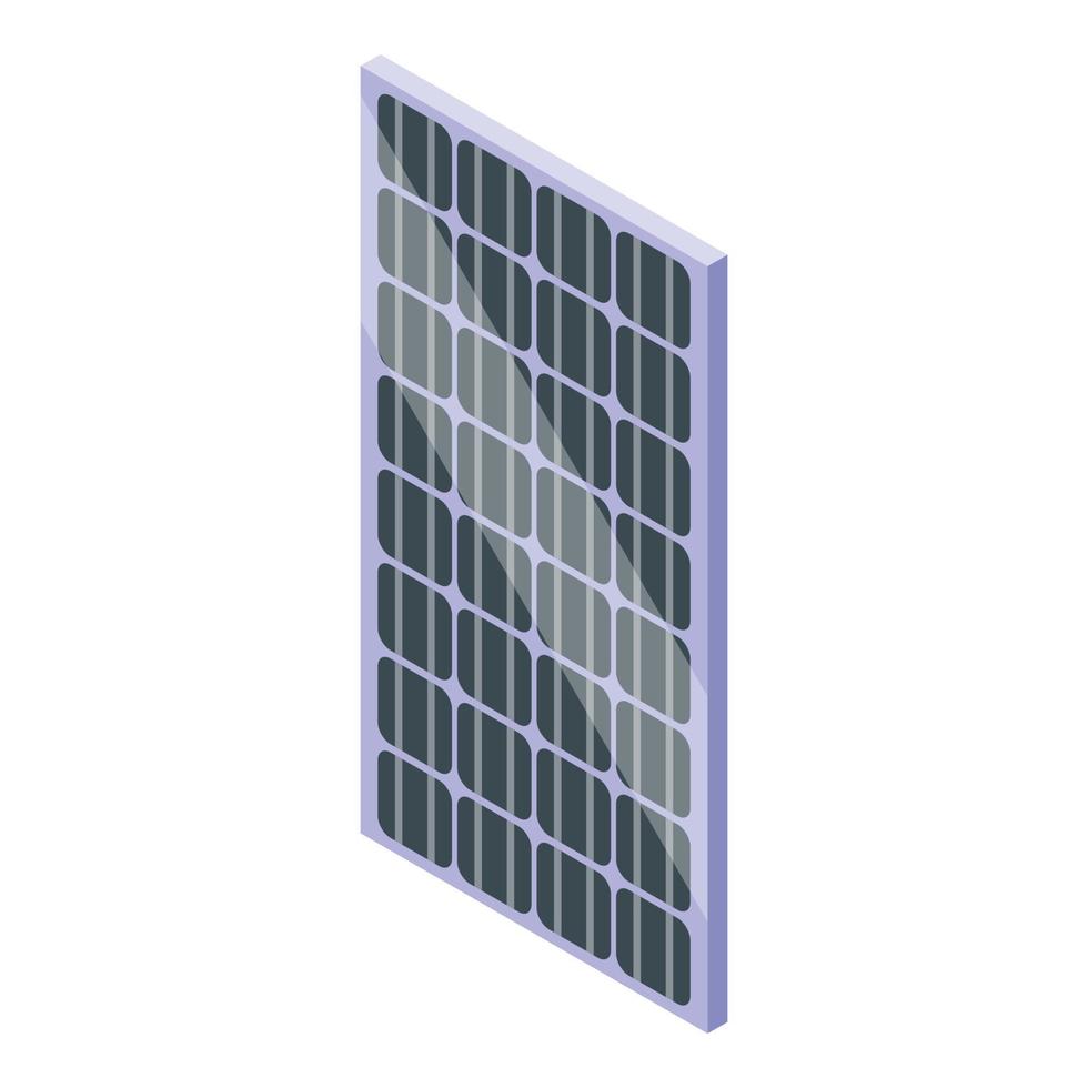 Battery solar panel icon isometric vector. Cell power vector