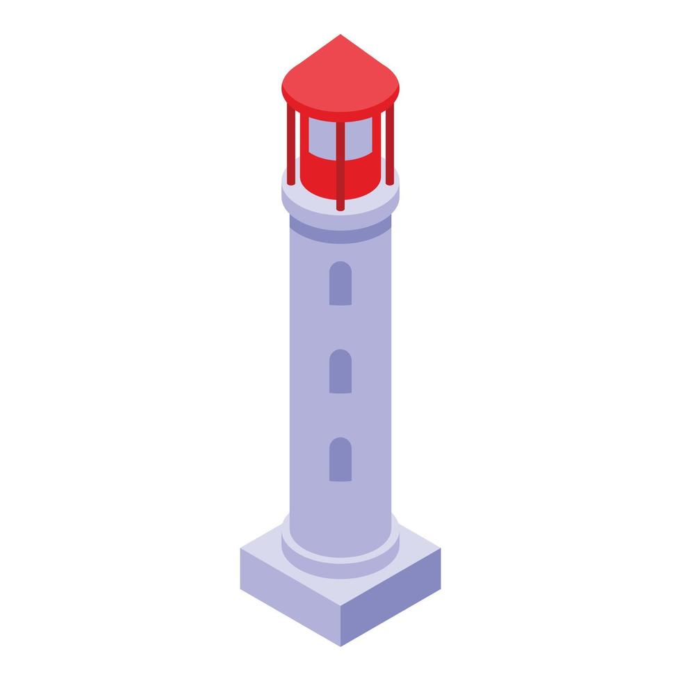 Coast lighthouse icon isometric vector. Sea beach vector