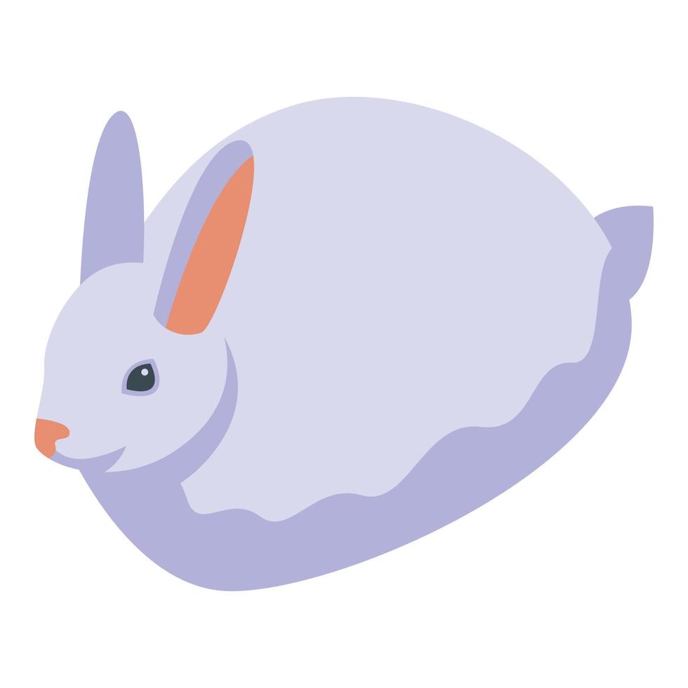 White easter bunny icon isometric vector. Cute rabbit vector