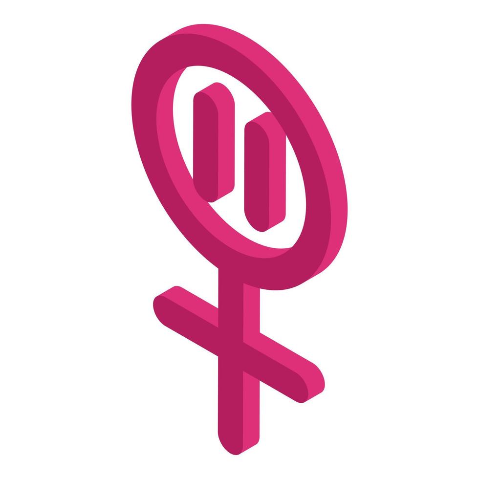 Menopause icon isometric vector. Woman hormone vector