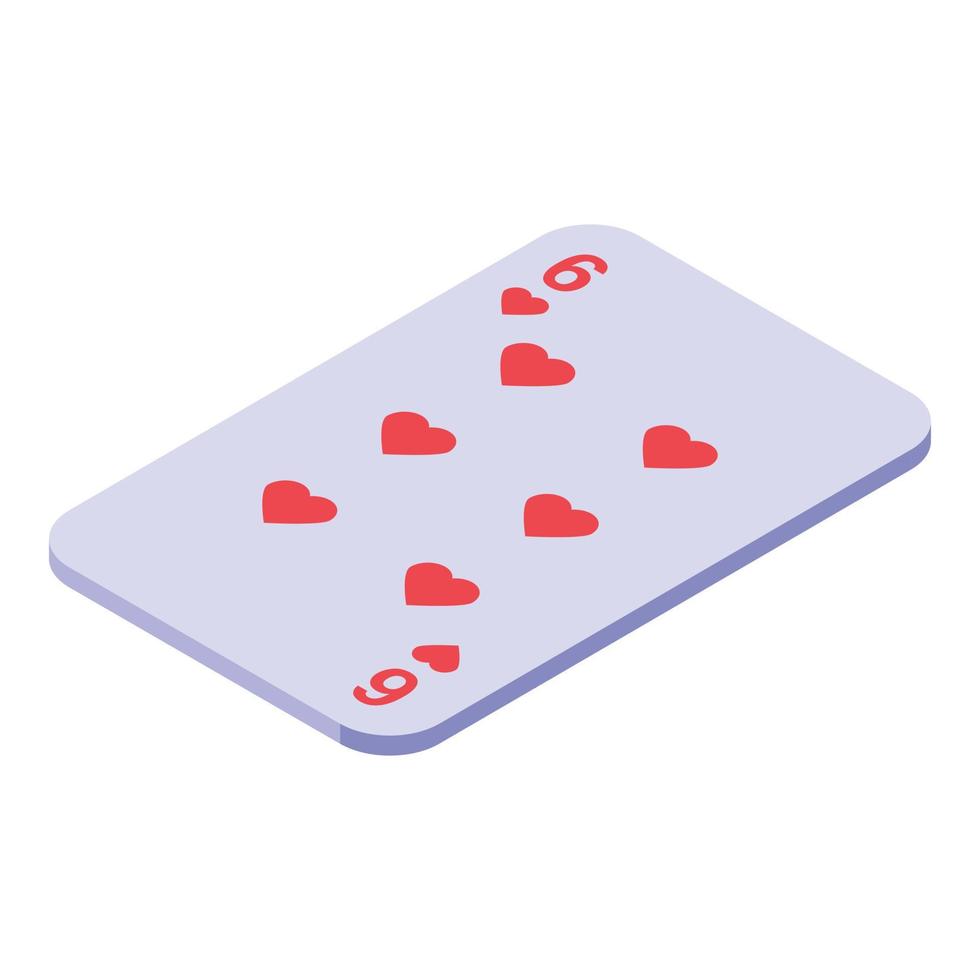 icono de tarjeta de juego rojo vector isométrico. baraja de póquer