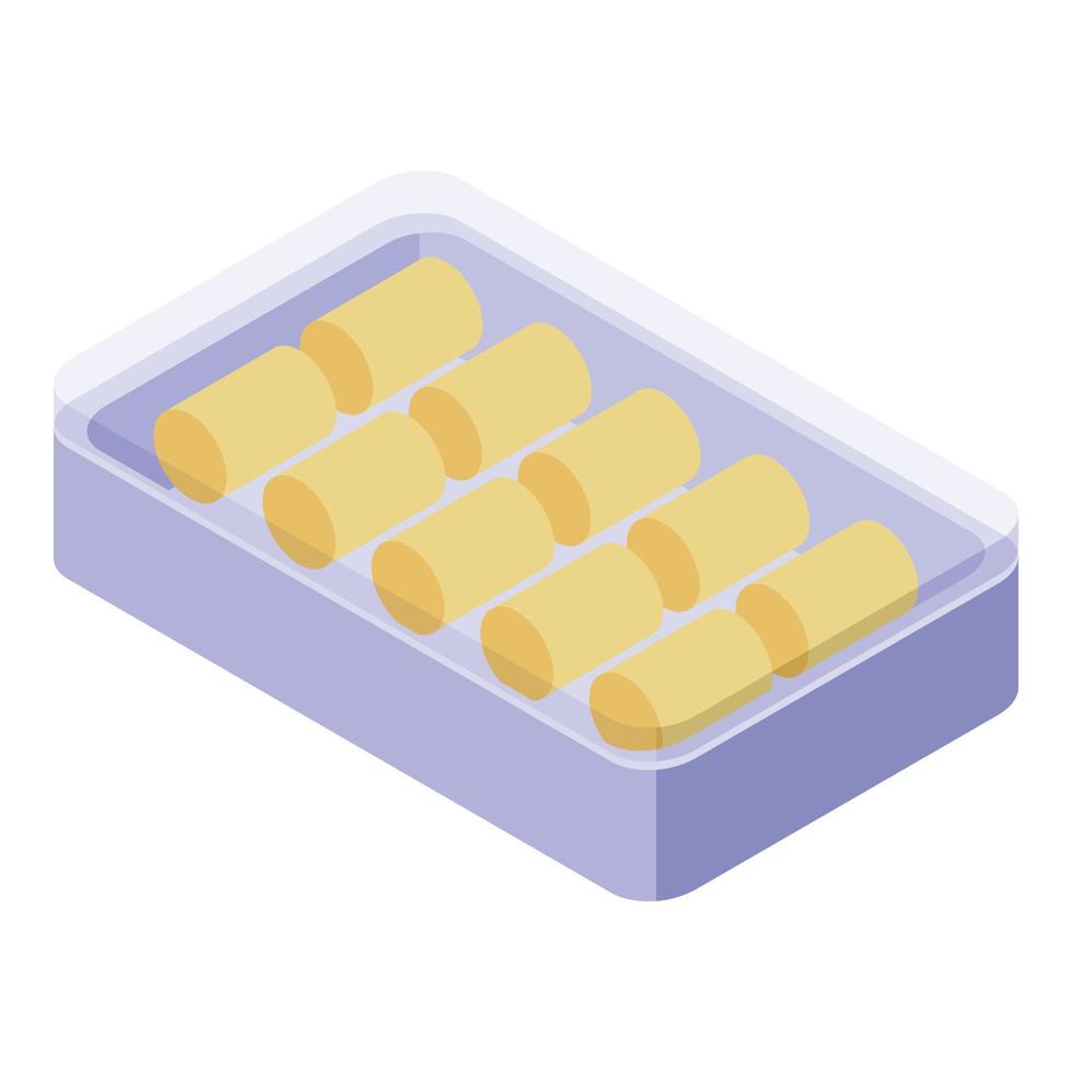 Earplugs box icon isometric vector. Ear plug vector