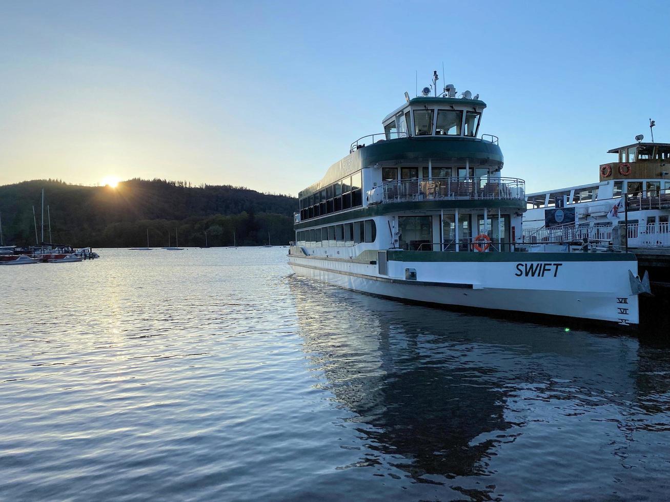 The Lake District in the UK in April 2022. A view of Lake Windermere photo