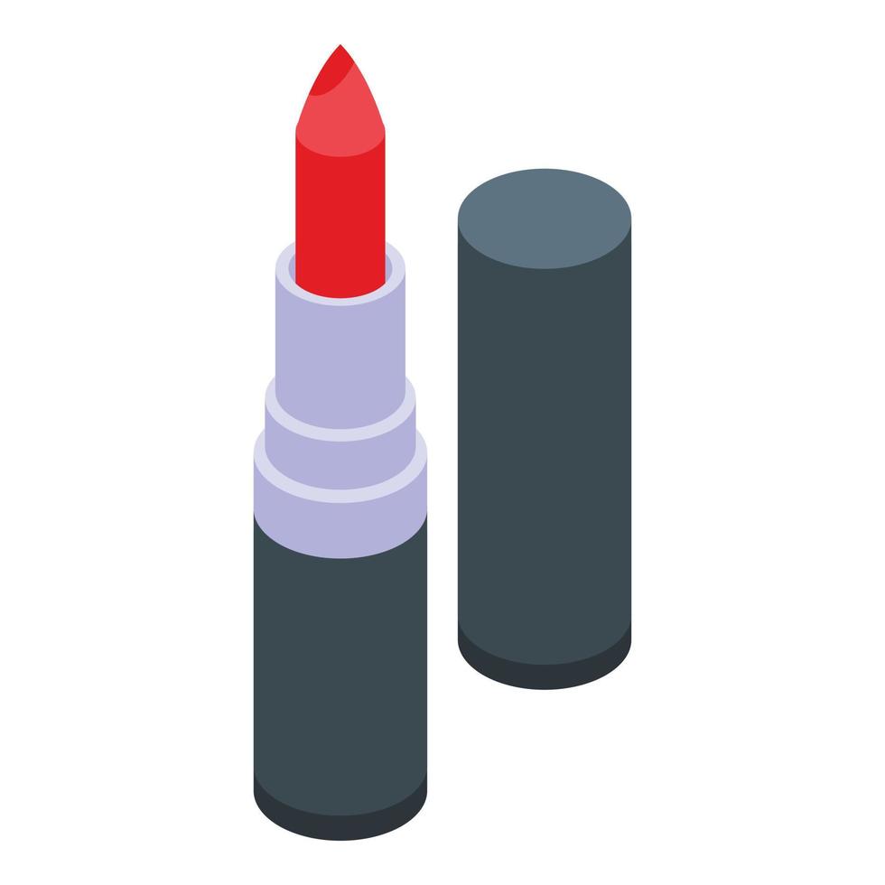 Parlor lipstick icon isometric vector. Hair salon vector