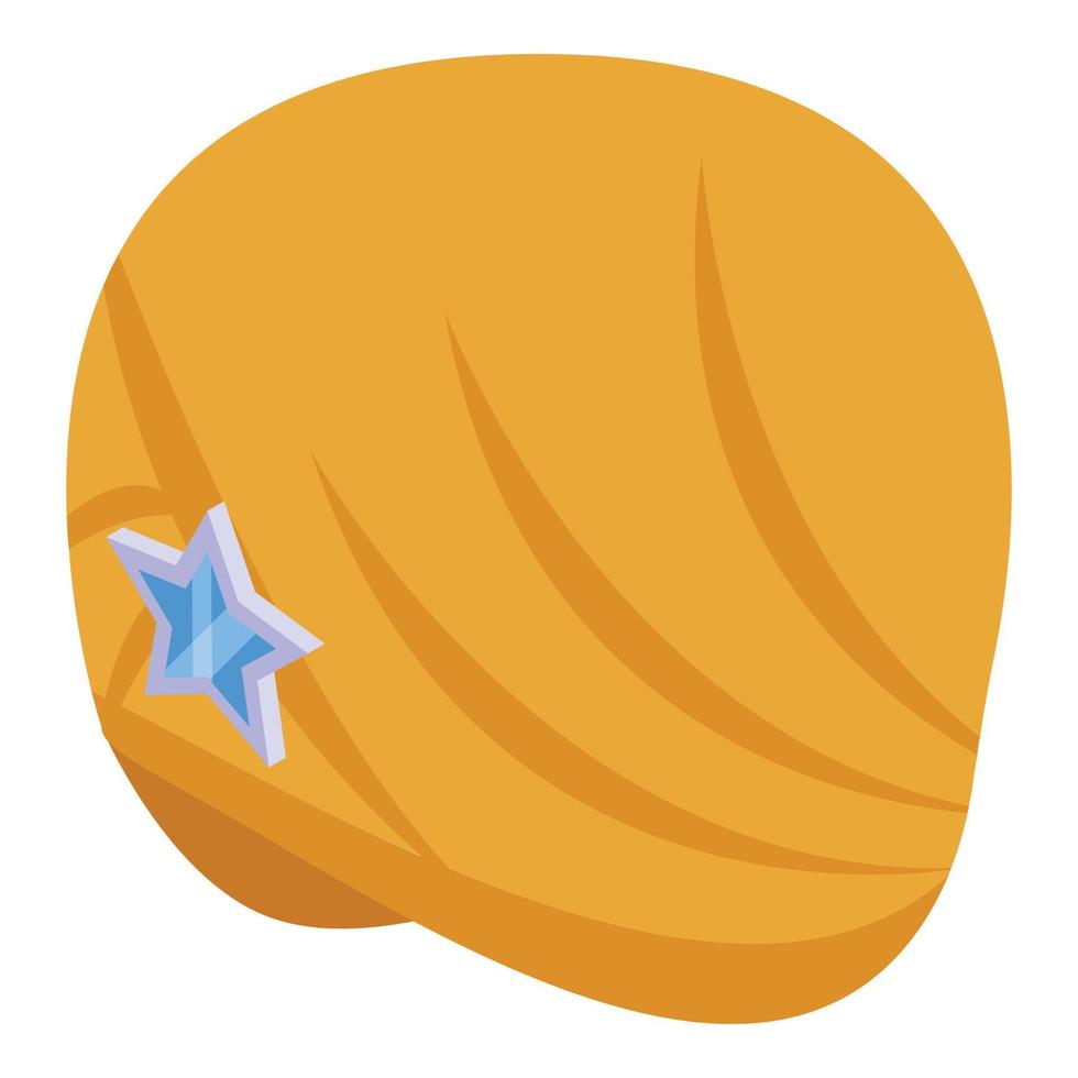 Turban hat icon isometric vector. Arab man vector