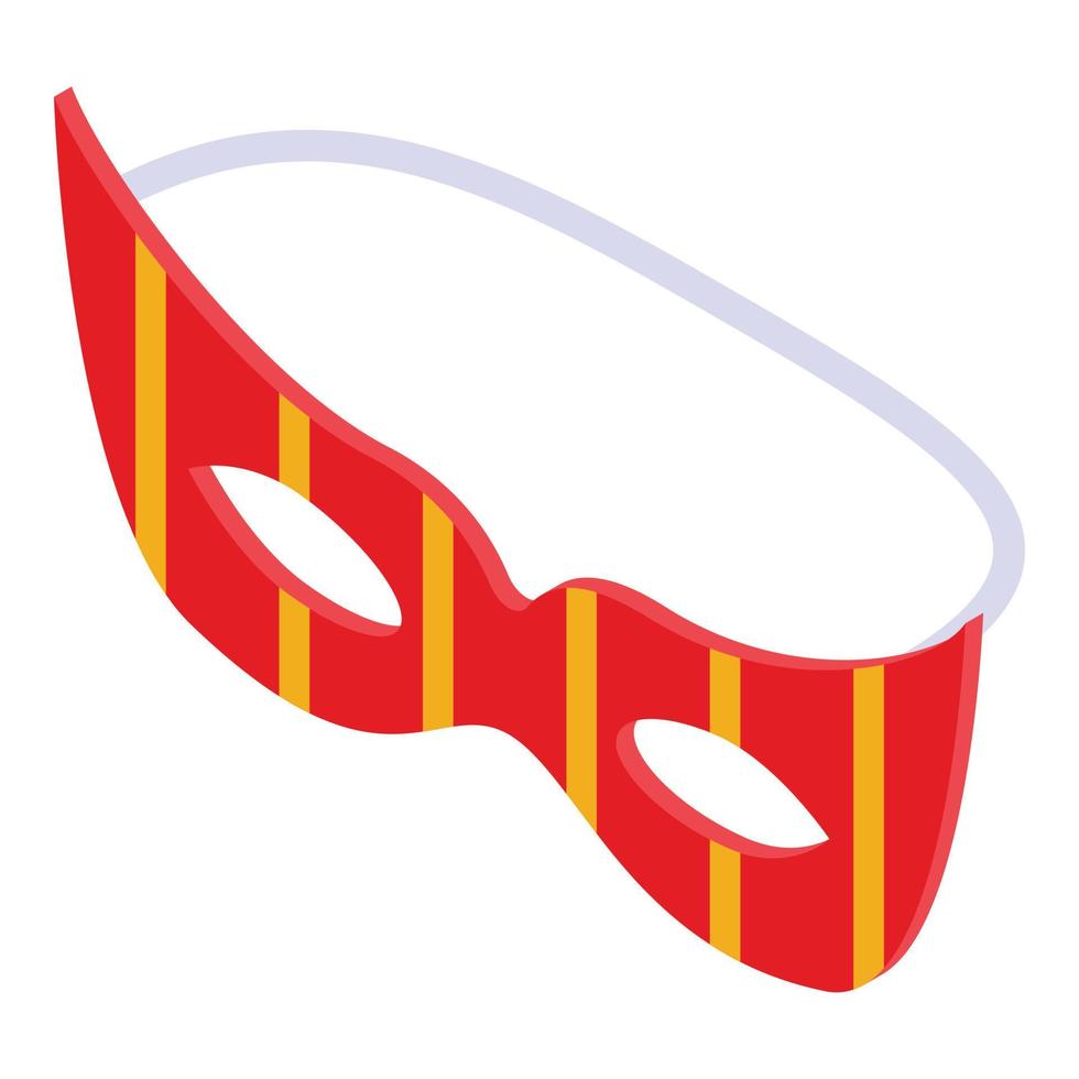 Carnival mask icon isometric vector. Hat party vector