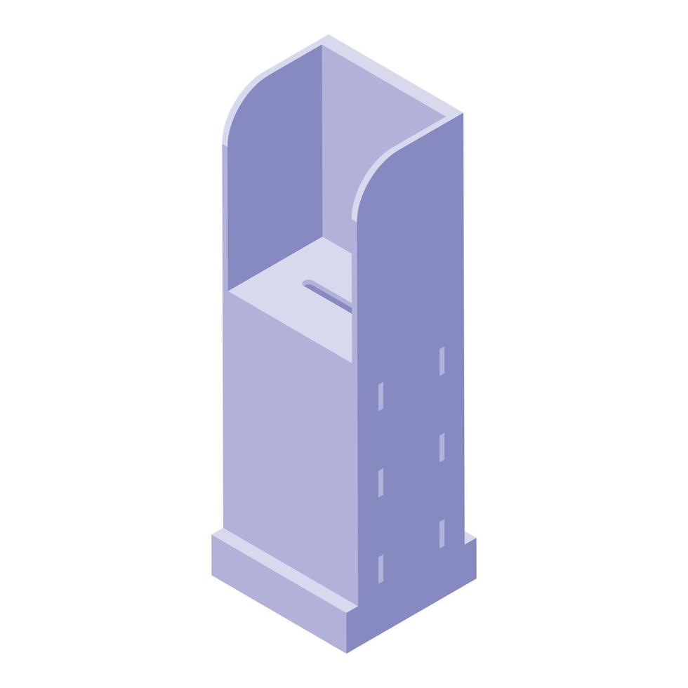 Vote box register icon isometric vector. Character election vector