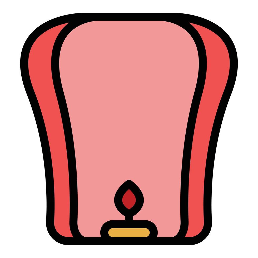 Festival floating lantern icon color outline vector