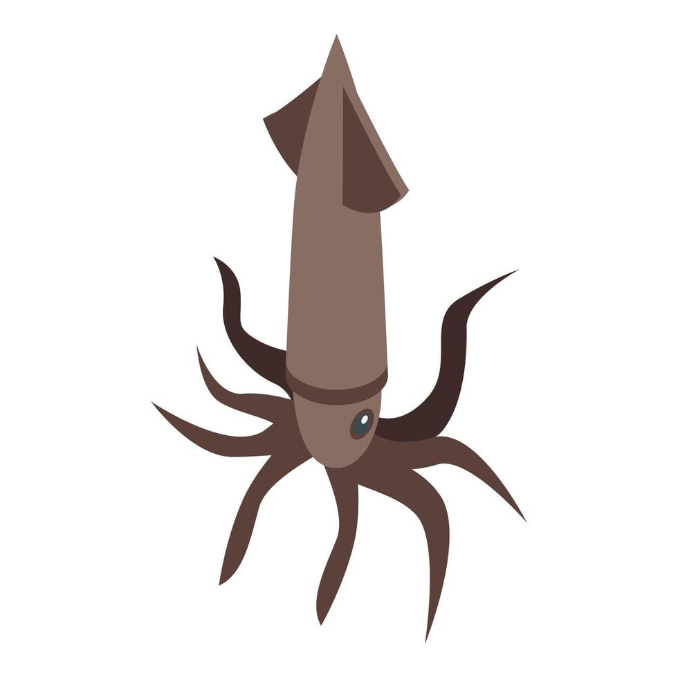 Octopus icon isometric vector. Sea squid vector