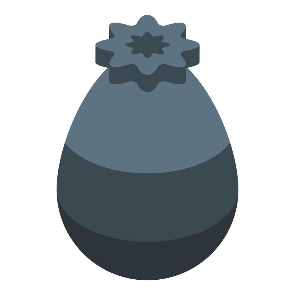 Trash bag icon isometric vector. Garbage bin vector