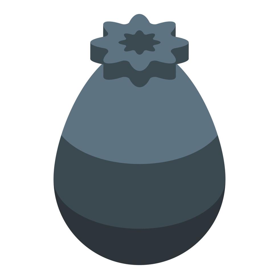 Trash bag icon isometric vector. Garbage bin vector