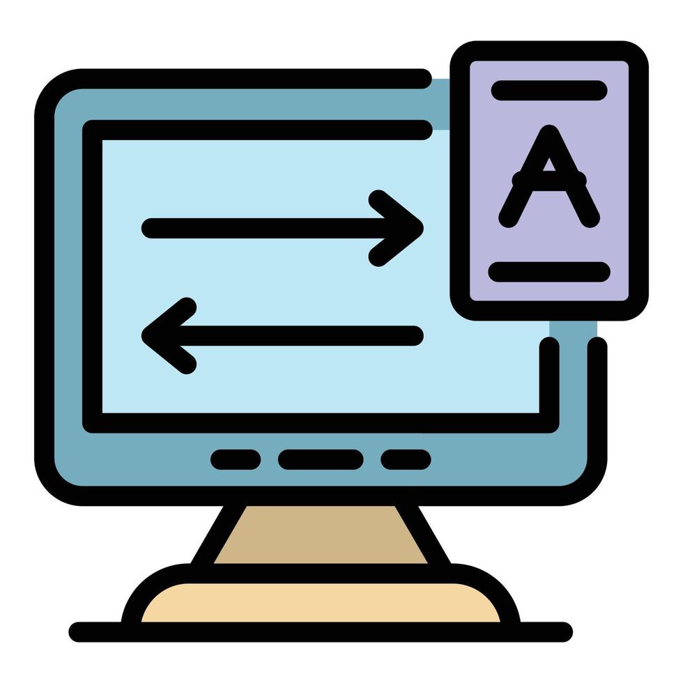 Computer language translator icon color outline vector 15011258 Vector Art at Vecteezy