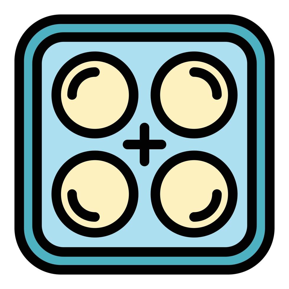 Silicon color outline vector