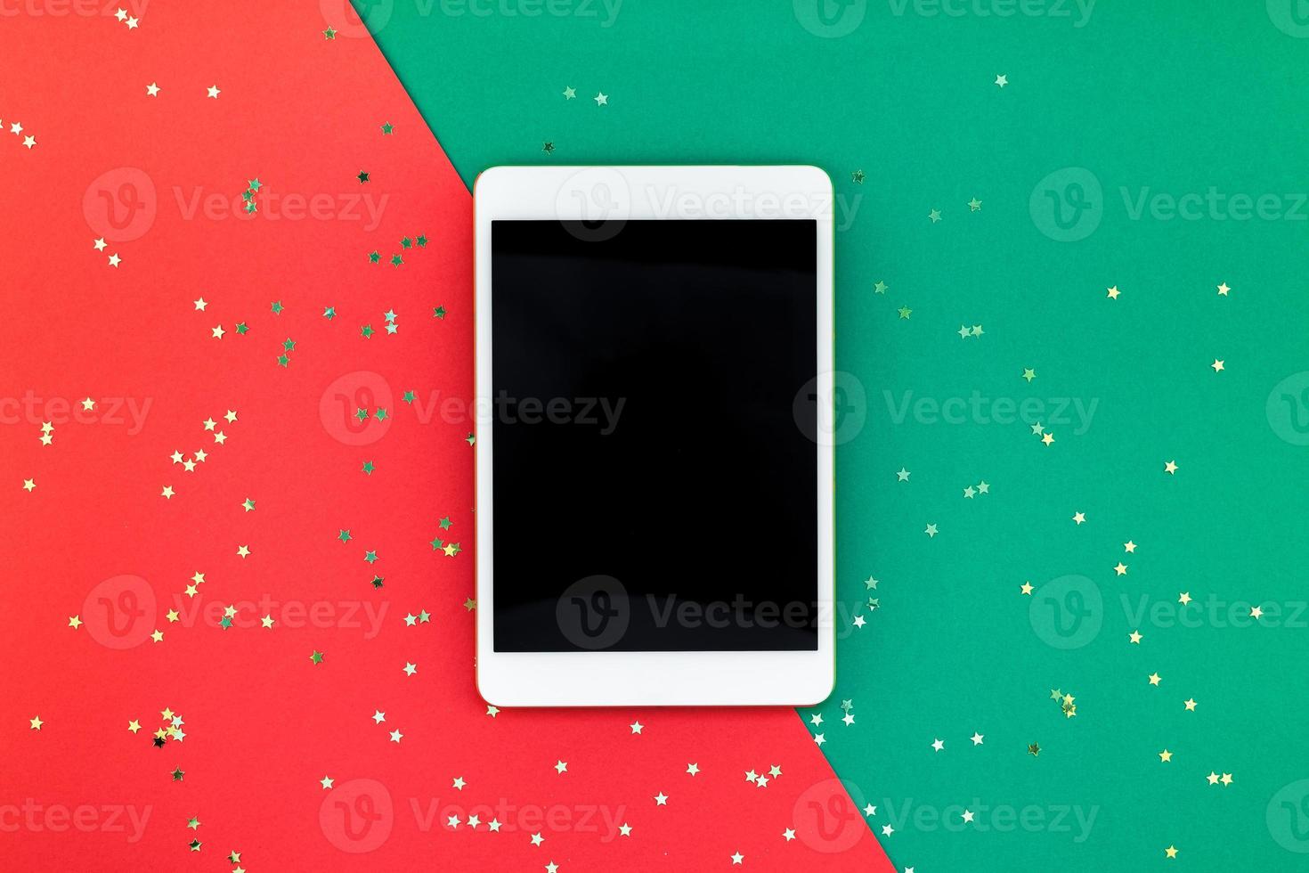 New Year or Christmas tablet mockup photo
