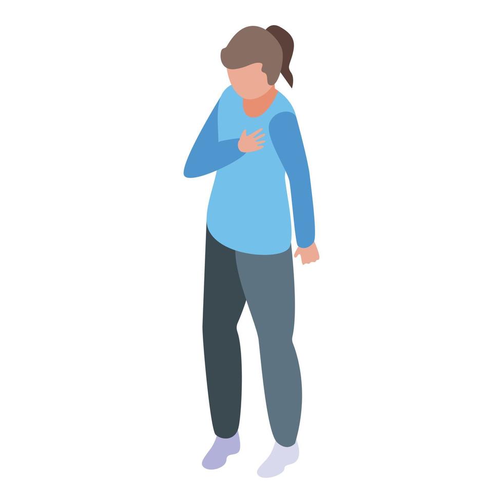 Woman panic attack icon isometric vector. Fear disorder vector