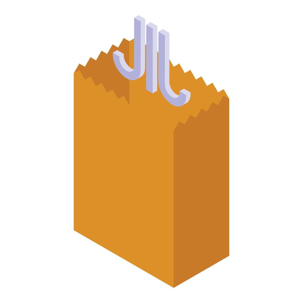 Panic attack bag icon isometric vector. Anxiety fear vector