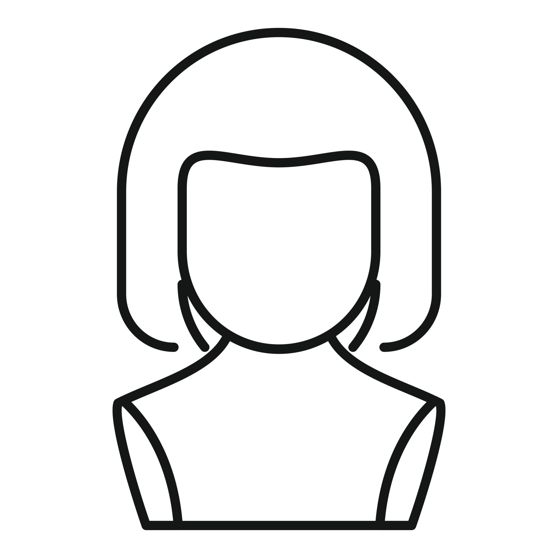 Lady wig icon outline vector. Long hair 15011431 Vector Art at Vecteezy