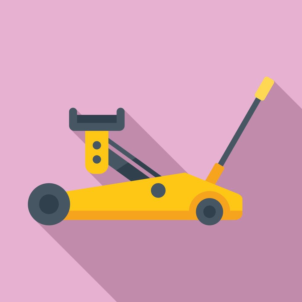 Car lift icon flat vector. Repair auto vector