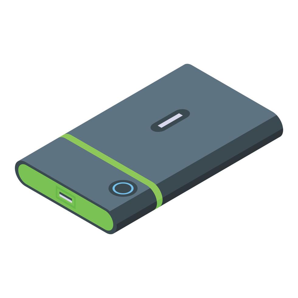 Memory drive icon isometric vector. Data card vector