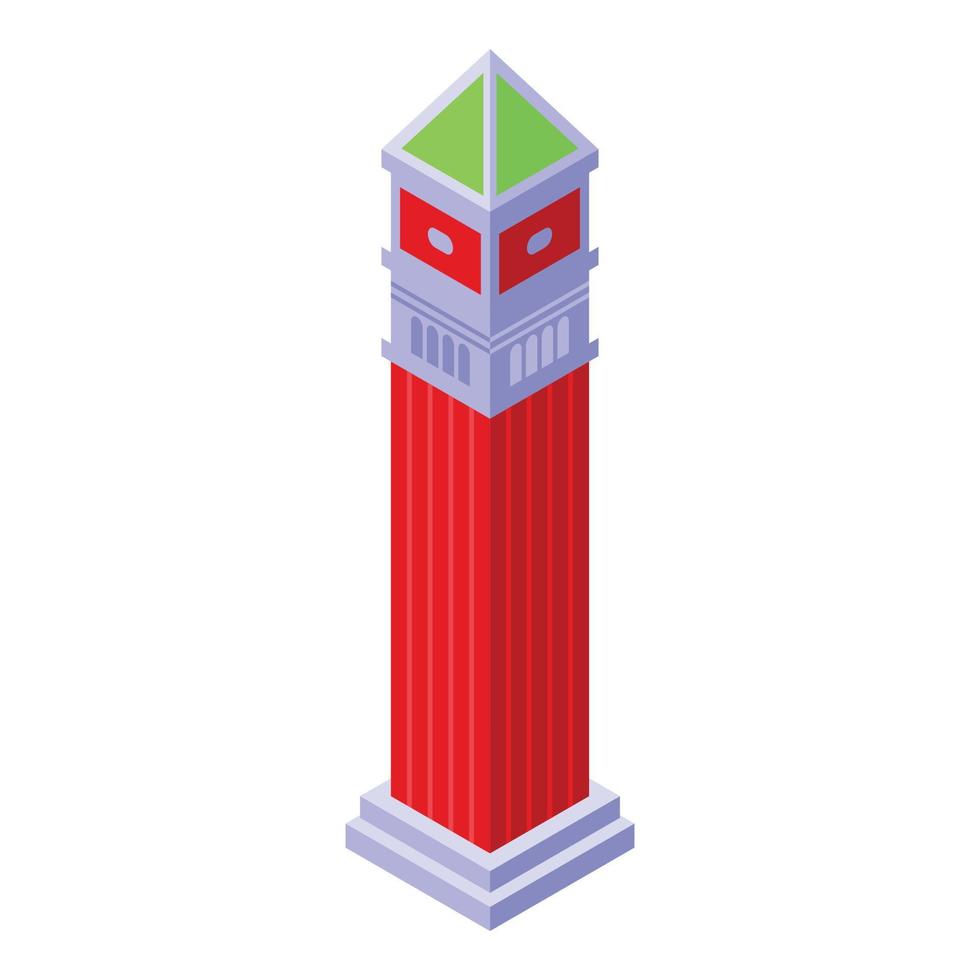 Gondola pillar icon isometric vector. Venice boat vector
