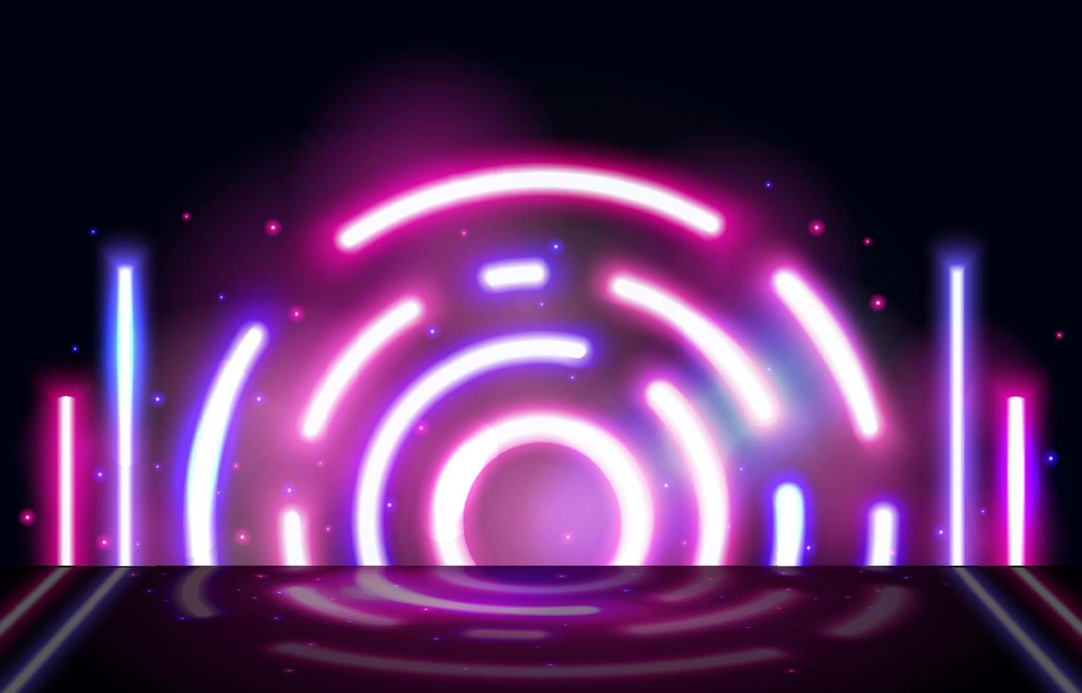 Neon Light in Circle vector