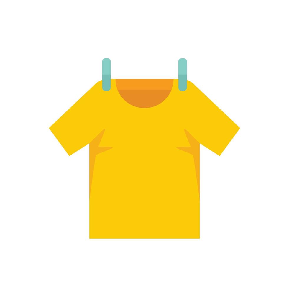 secador camiseta icono plano aislado vector