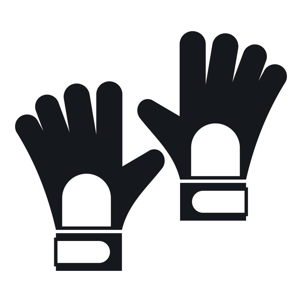 Gloves of goalkeeper icon, simple style vector