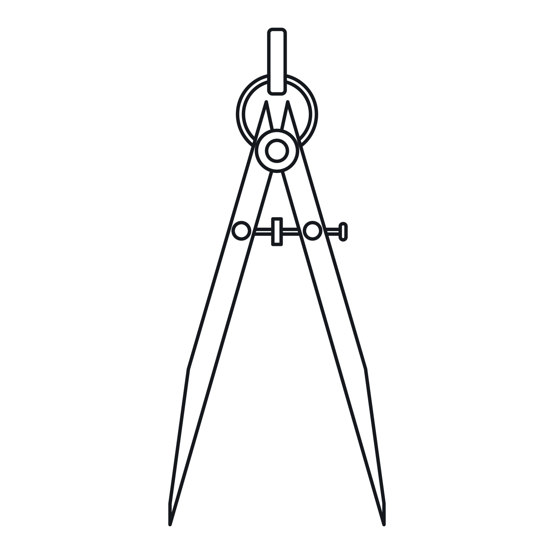 Распечатать раскраски для детей мисс циркуль Compasses Icon Outlined Stok Vektör Sanatı & Bölme işlemi‘nin Daha Fazla Görseli
