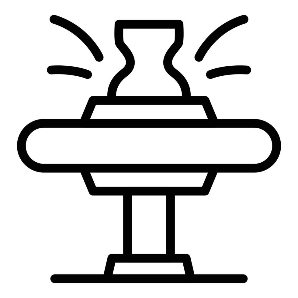 Vase pottery icon outline vector. Workshop class vector