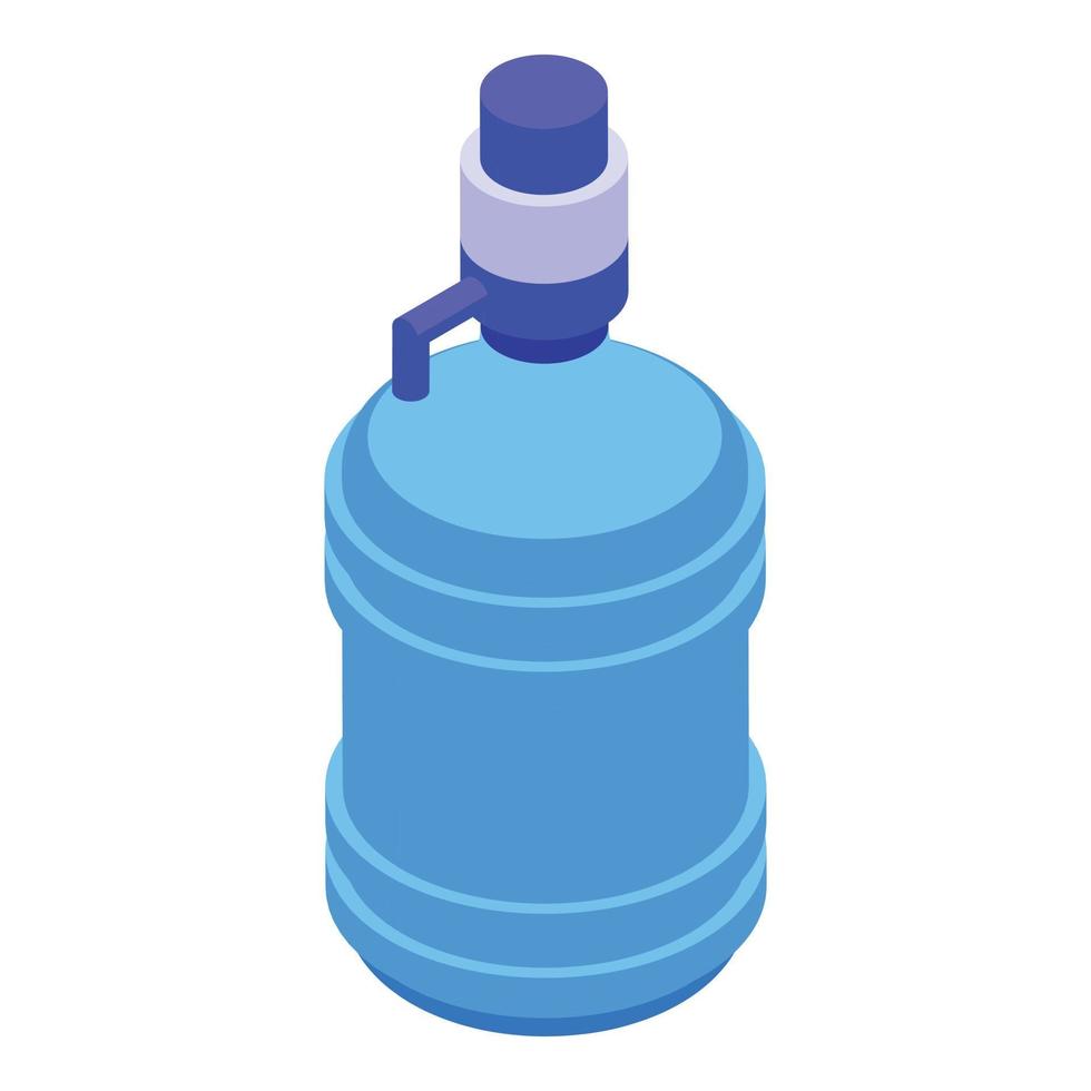 Water gallon icon isometric vector. Cooler delivery vector