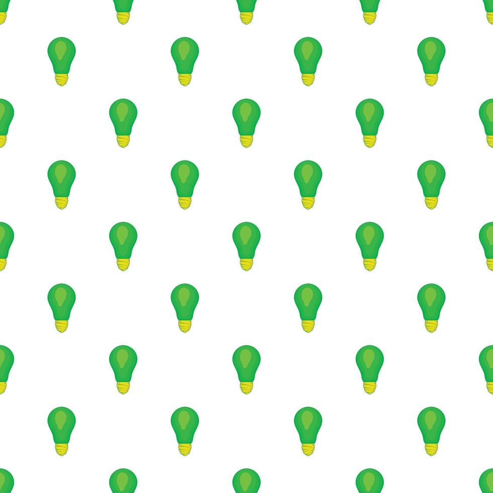 Eco light bulb pattern, cartoon style vector