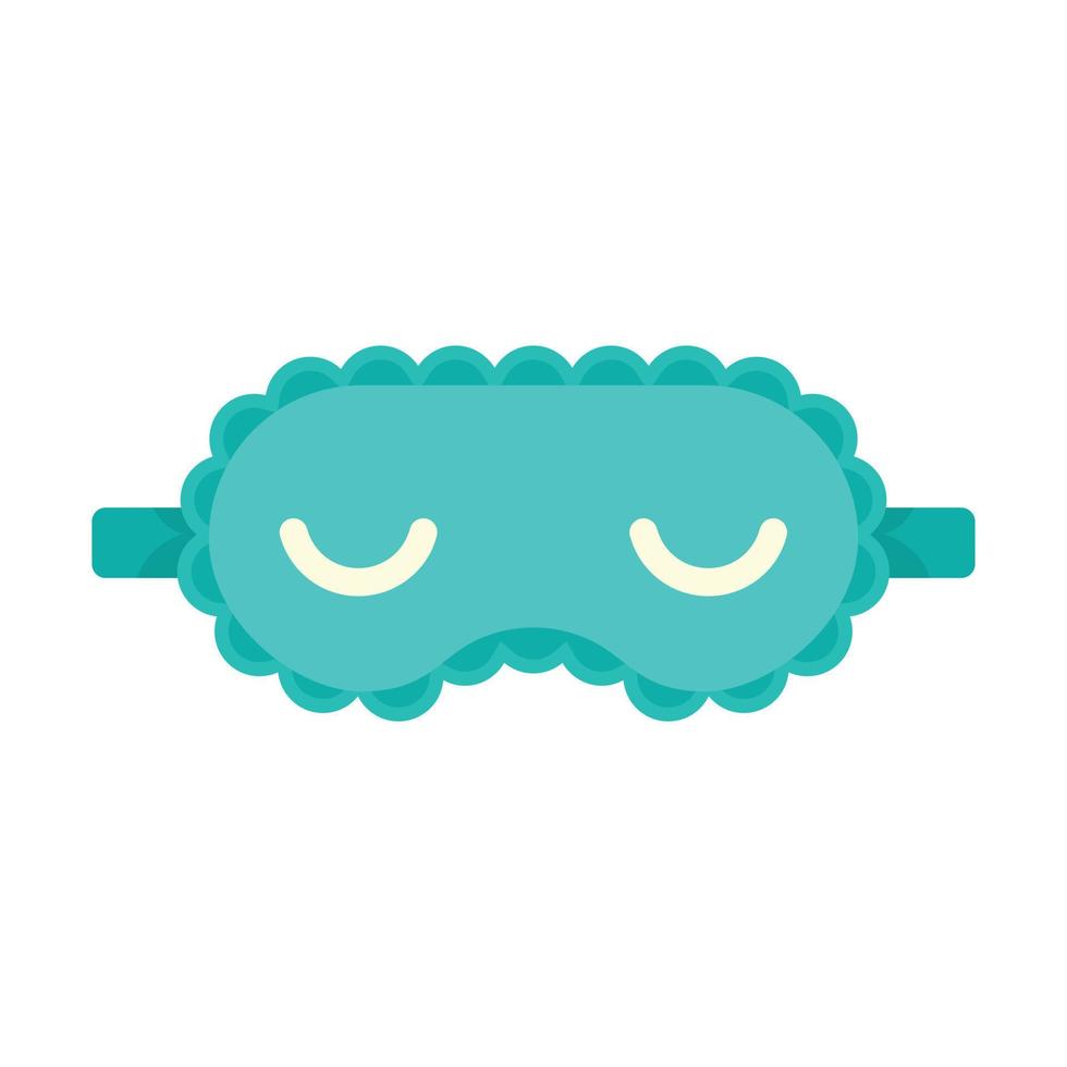 Flight sleeping mask icon flat isolated vector