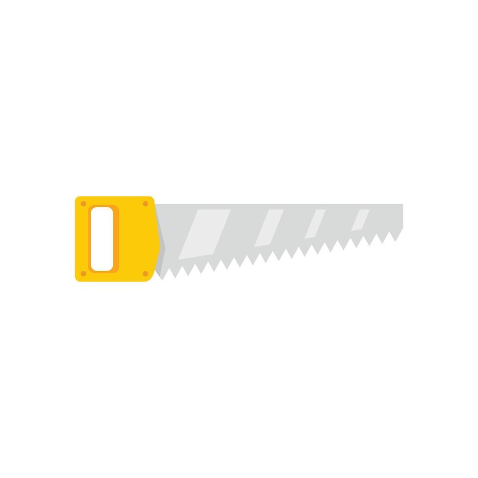 Hand saw icon flat isolated vector