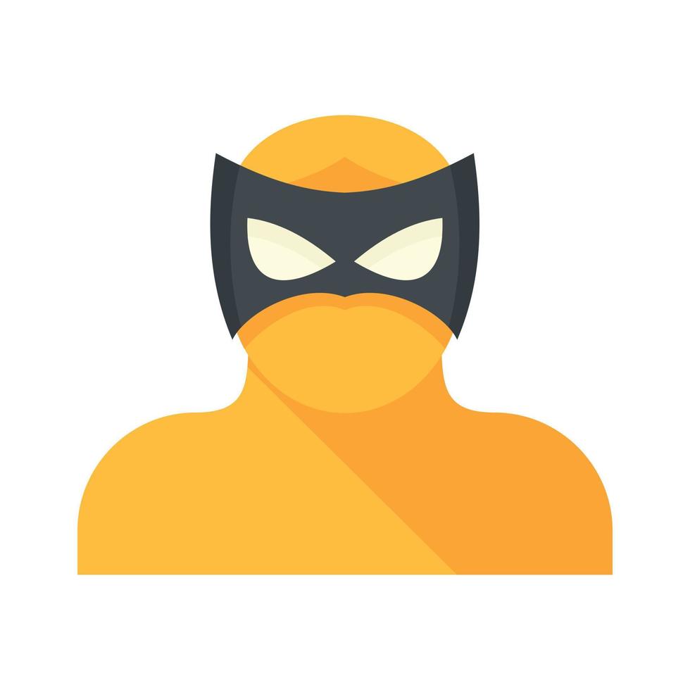 icono de superhéroe amarillo vector aislado plano