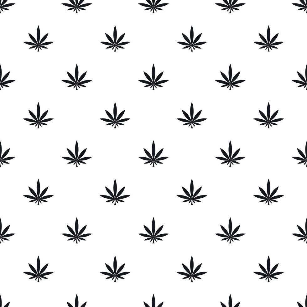 Cannabis leaf pattern, simple style vector