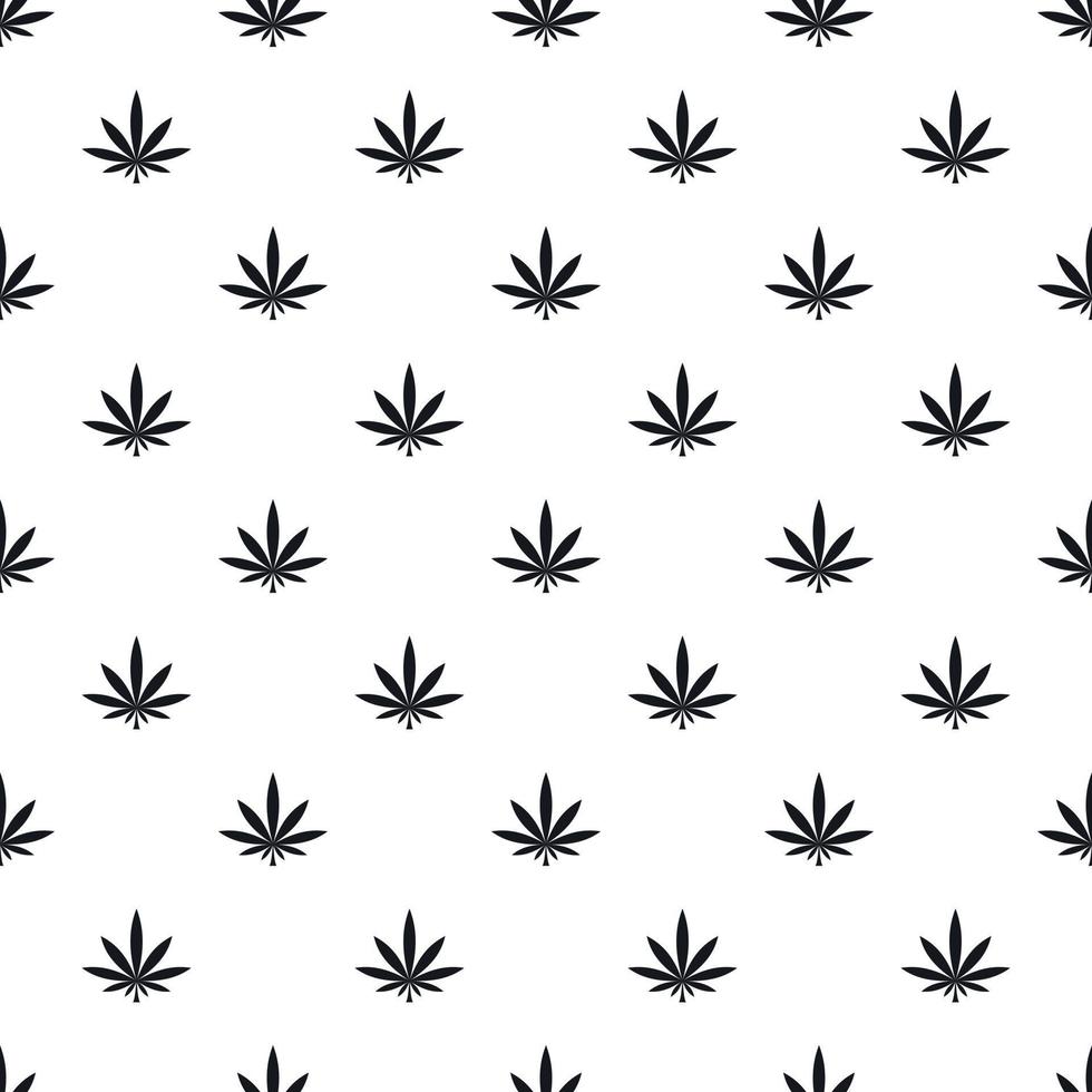 Cannabis leaf pattern, simple style vector