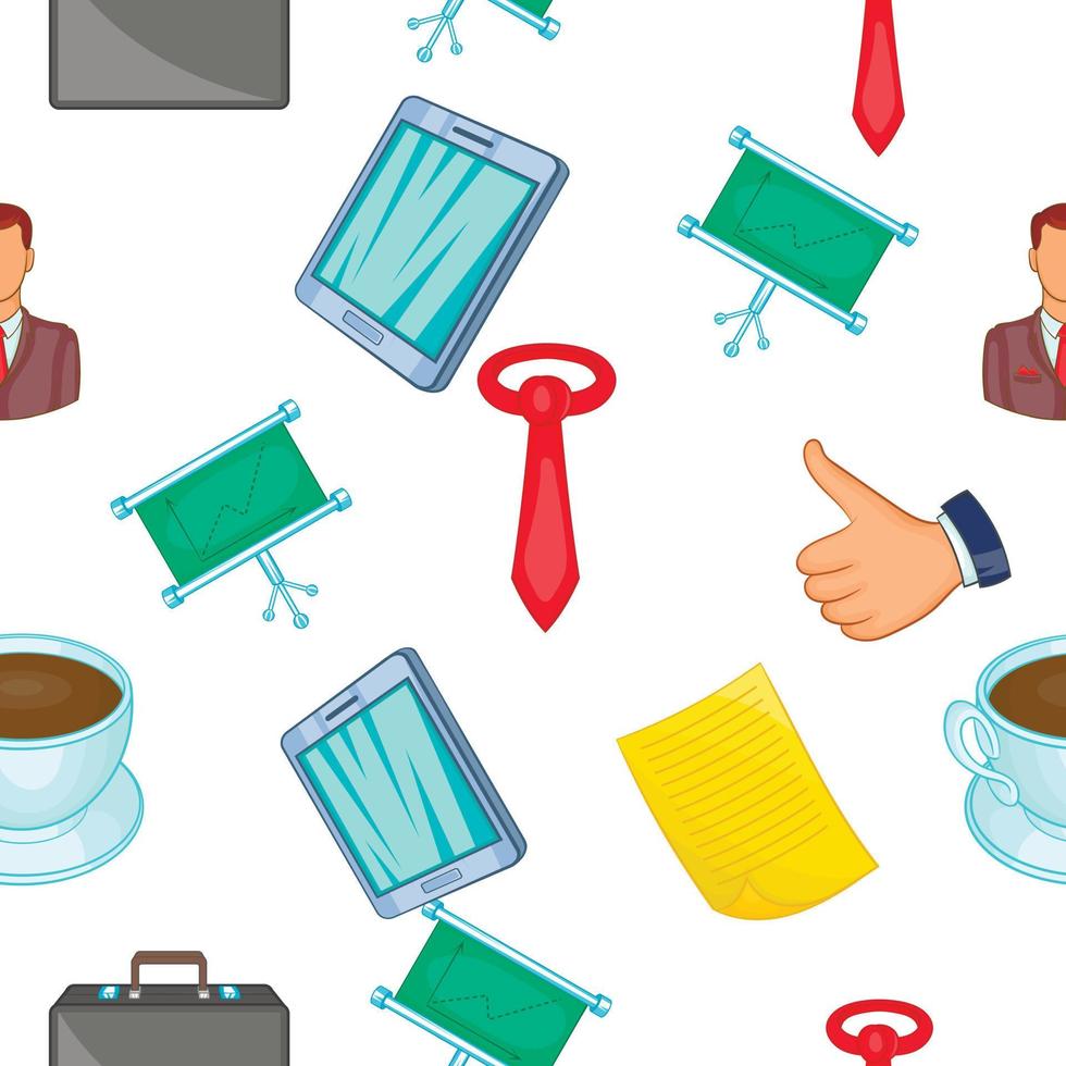 Corporation pattern, cartoon style vector