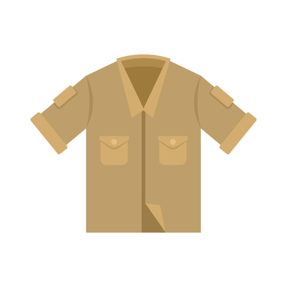 icono de camisa de safari vector aislado plano