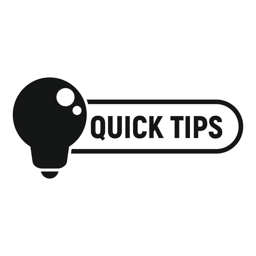 Tip icon simple vector. Quick trick vector