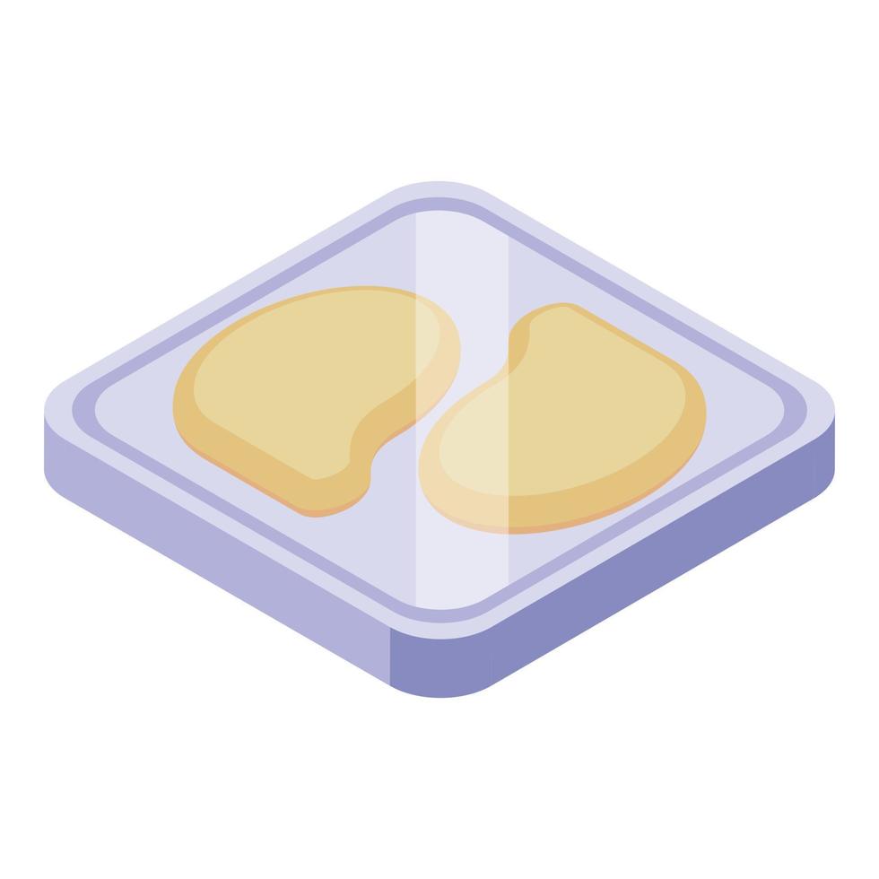 Eye patches box icon isometric vector. Gel mask vector