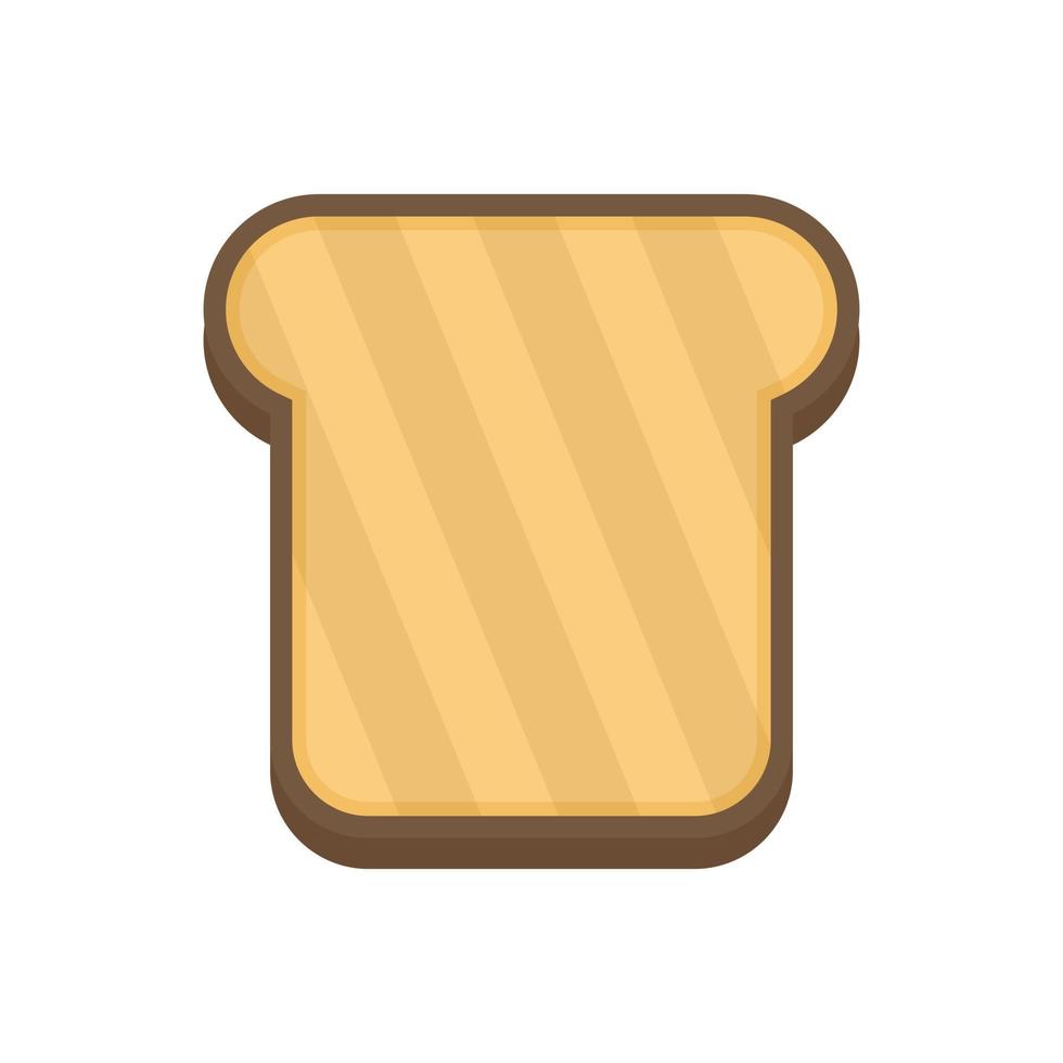 Bake toast icon flat isolated vector