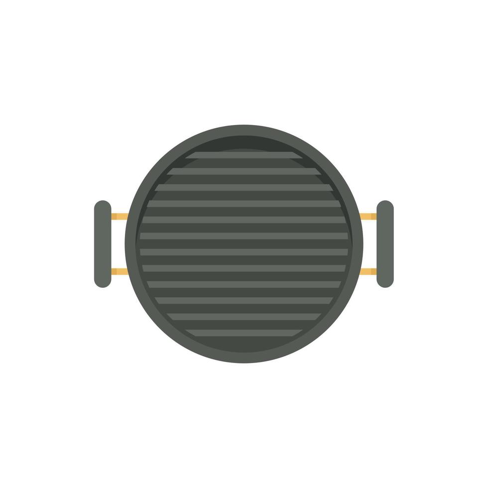 Top view brazier icon flat isolated vector