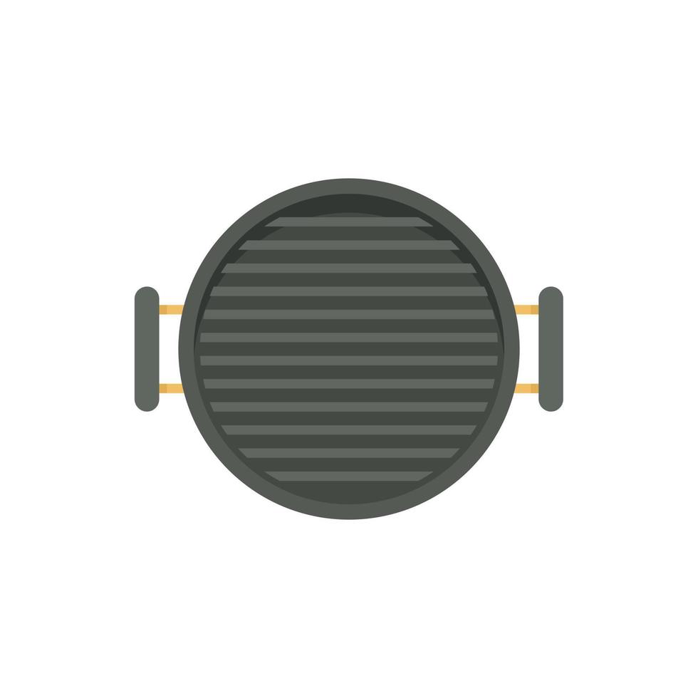 Top view brazier icon flat isolated vector