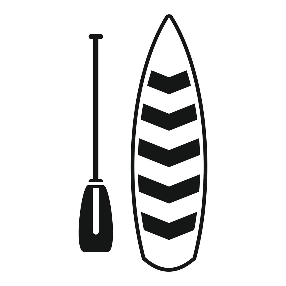 agua sup surf icono simple vector. tabla de paddle vector