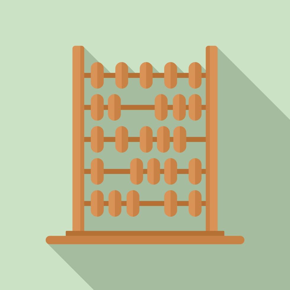 Old abacus icon flat vector. Math toy vector